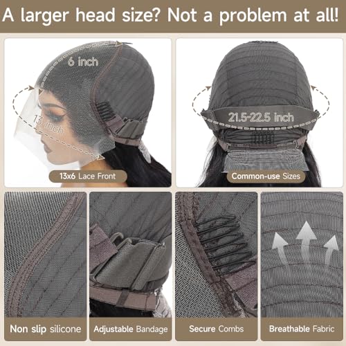 Body Wave Lace Front Wig - 26 Inch HD Lace Human Hair 200 Density