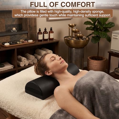 AceOrbit 3/4 Jumbo Round Massage Table Bolster Pillow - PU Leather