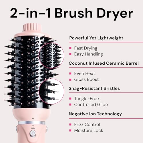 L'ANGE HAIR VolumeBoost 60mm Blow Dryer Brush | Ceramic Volumizing