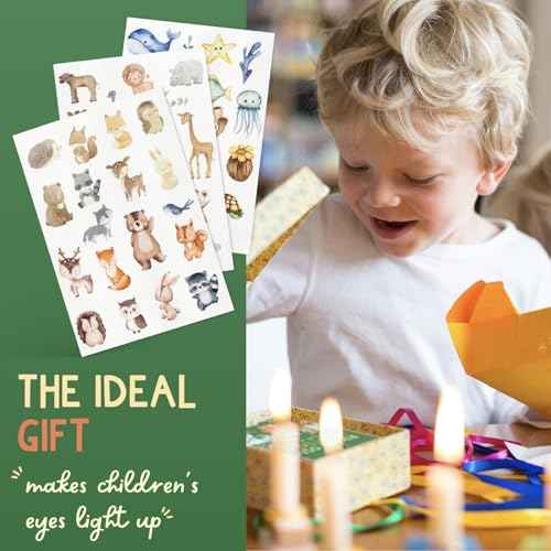 Temporary tattoos for kids - 120 PCS Non-Toxic & Skin-Friendly Fake Tattoos for Boys and Girls I Easy to Apply & Remove | Dermatologically Tested ¡°Very Good¡± I Kids tattoos temporary