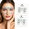 Blue Mermaid Face Gems Rhinestone Stickers (2 Sets)