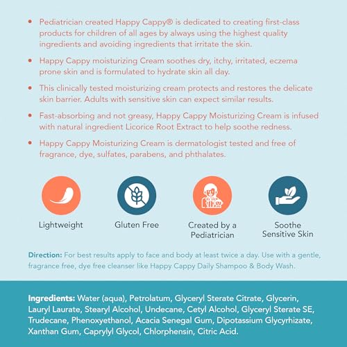 Happy Cappy Moisturizing Cream for Eczema & Dry Skin
