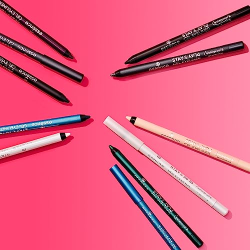 Essence Stay & Play Gel Eyeliner Pencil 07 Emerald Dragon Vegan, Waterproof & Smudge-Proof