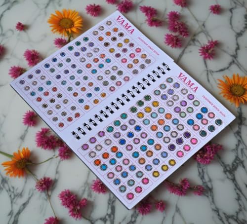 VAMA 372 Multicolor Stone Bindis Booklet with Mirror
