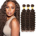 #4 Dark Brown Deep Wave Human Hair Bundles