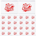 Sunnyray 60 Pcs Cheer Team Gifts Bulk Cosmetic Makeup Bags for Cheerleader Sport Team Inspirational EVA Bag Women Makeup Toiletry Bags Pouch with Zipper(Red)