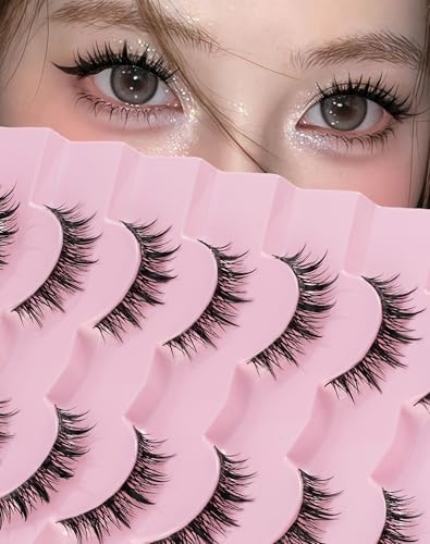 Wispy Flared False Eyelashes - 7 Pairs Vegan Lashes