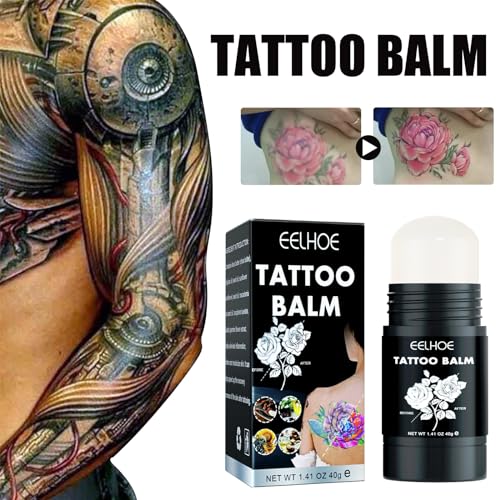 Tattoo Aftercare Balm Stick, (Pack of 1) X1.41 oz For Old & New Tattoo Moisturizer Healing Brightener for Color Enhance, Vegan Tattoo Cream No-Petroleum