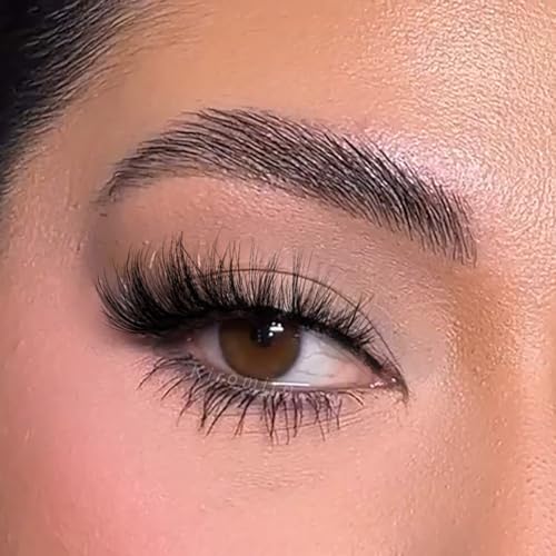 Wispy False Eyelashes 15mm Clear Band Faux Mink D-Curl