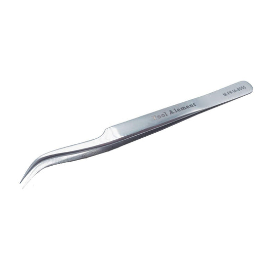 Tool Alement Canadian Stainless Steel 13cm Semi Curve Eyelash Tweezers M-PK14-8005