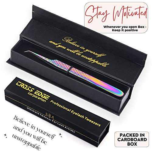 Fiber Tip Lash Tweezers 45° Curved for Eyelash Extensions