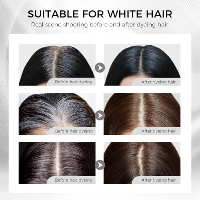 2-in-1 Black Hair Dye Comb, No-Mix Gray Coverage