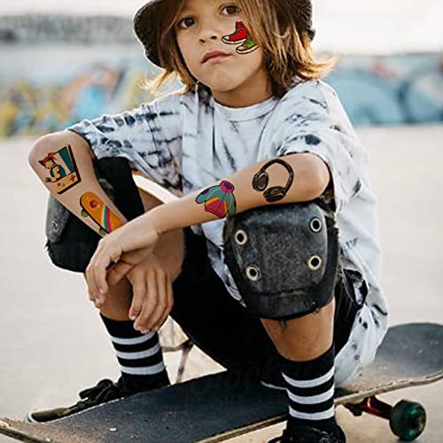 CHARLENT 148 Pcs 90s Temporary Tattoos for Kids