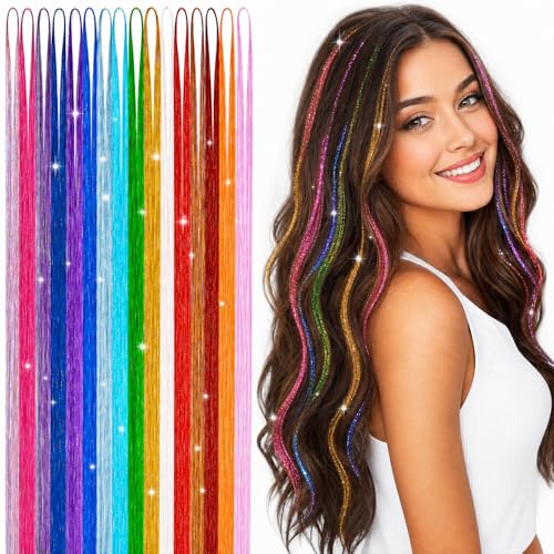 Hair Tinsel Kit, 18 Colors 7800 Strands with Tools