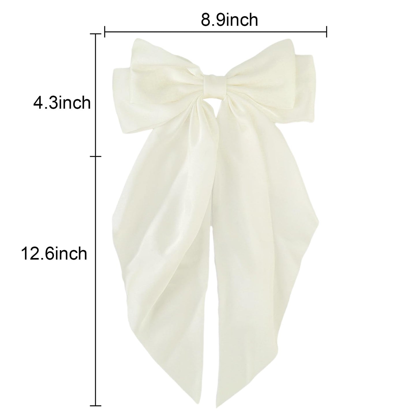 Canitor Hair Bows for Women Silky Satin Hair Ribbon with Hair Barrettes Clip Large Coquette Bows Cute Hair Accessories Preppy Teen Girl Gifts Trendy Stuff