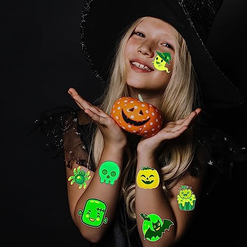 Winthrop 240 Pcs Glow in Dark Halloween Temporary Tattoos