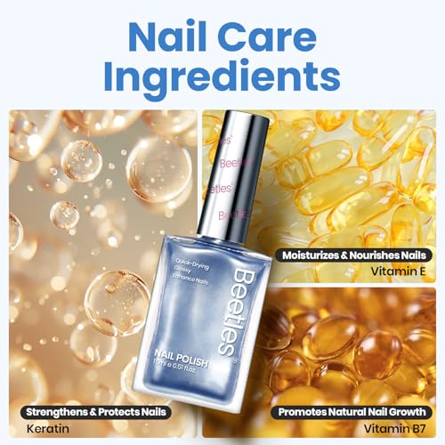 Beetles Pearl Blue Quick Dry Nail Polish 15ML