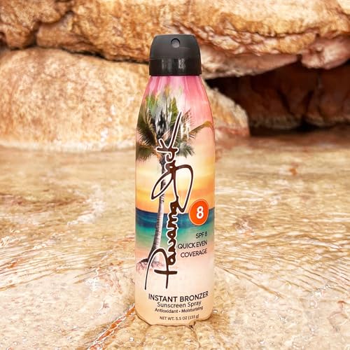 Panama Jack Instant Bronzer Sunscreen - SPF 8, Antioxidant, Moisturizing, PABA, Paraben, Gluten & Cruelty Free, Water Resistant (80 Minutes), 5.5 OZ (Pack of 2)