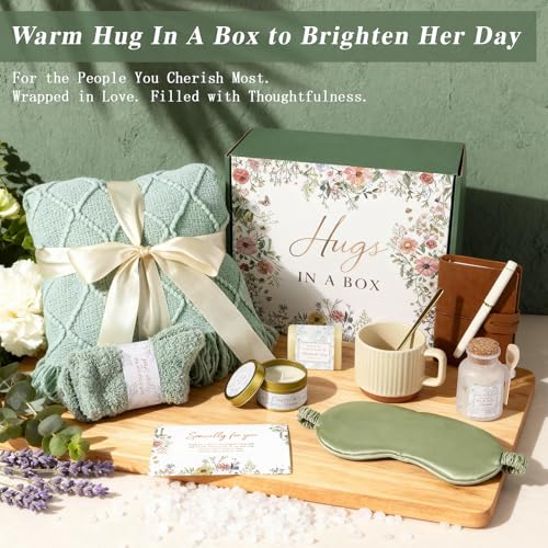GIFTINBOX Gift Baskets for Women, Birthday Gifts for Women, Gifts for Her, Get Well Soon Gift After Surgery, Spa Care Package, Self Care, Sympathy Gift Baskets Thinking of You for Mom, Sister, Wife