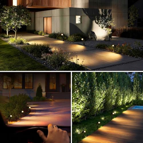 12W Low Voltage LED Landscape Lights 2700K Warm White, IP65 Outdoor Spotlights 8-Pack