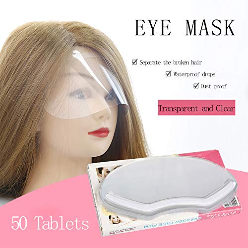 50 PCS Safety Face Shield, Disposable Microblading Protective Shower Visor Face Shield Mask, Eye Shields Masks for Hairspray Salon Supplies and Eyelash Extensions Eye Eyelid Surgery Aftercare (50PCS)