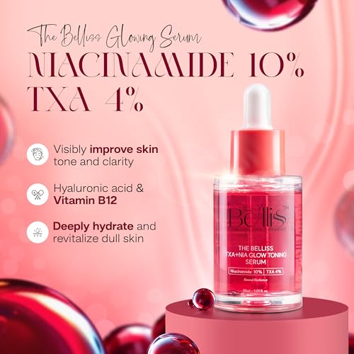Belliss Niacinamide 10% + Tranexamic Acid 4% Serum (TXA + NIA) ? Niacinamide Serum for Face, Dark Spot Correcting, Brightening & Hydrating ? Fragrance-Free, Sensitive Skin Safe, Made in Korea (30ml)