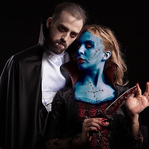 Halloween Costume Makeup Kit with Tattoos, Face Paint & Eyelashes