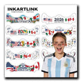 World Cup Face Stickers Waterproof Glitter Temporary Tattoos