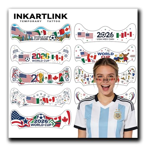 World Cup Face Stickers Waterproof Glitter Temporary Tattoos