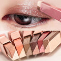 Ylapagne 6-Color Waterproof Eyeshadow Stick Set - Brown Variants, Portable Double-Ended Gradient Makeup Pen
