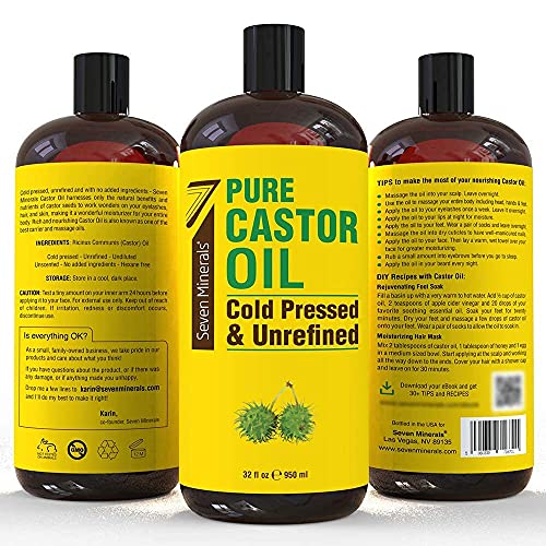 Seven Minerals Pure Castor Oil & Organic Vegetable Glycerin