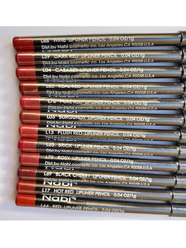 12-Piece Red Lip Liner Pencil Set – Assorted Shades