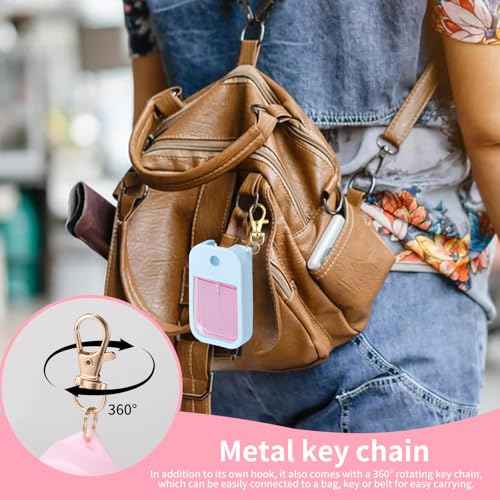 3pcs Silicone Case Compatible With Touchland Hand Sanitizer Spray, Protective Case With Keychain For Spray 1 Fl Oz, Travel Size, Compatible With Power Mist & Glow Mist, (Pink, Blue, White)