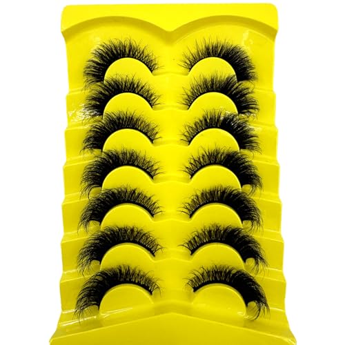 7 Pairs 3D Mink Lashes - Fluffy Wispy Reusable False Eyelashes