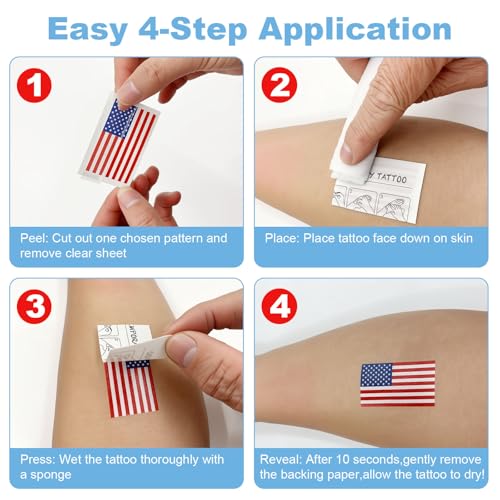 Argentina Flag Temporary Tattoos 110 Pcs Waterproof Face Stickers for Soccer Games & Parties