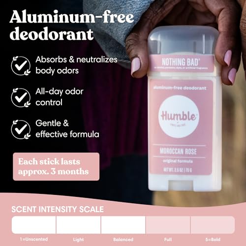 Aluminum-Free Deodorant Stick - Moroccan Rose, 2.5 oz | Natural Odor Control