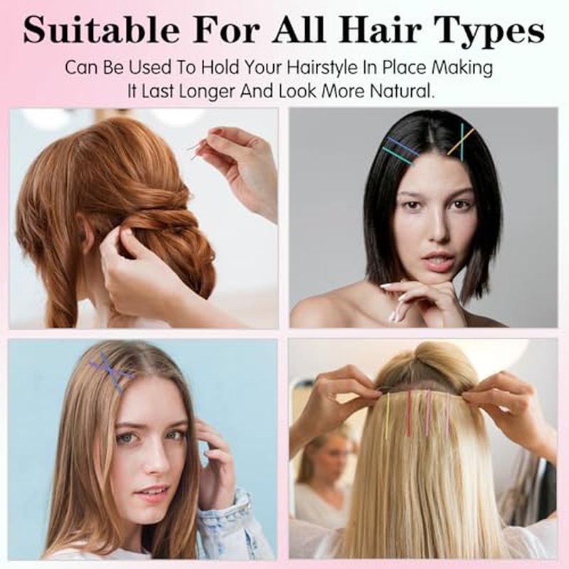100Pcs Colorful Bobby Pins for Thin Hair - 2.2 Inch