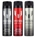 Messi Sport Body Spray Trio - Silver, Red, Black