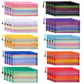 JARLINK Zipper Mesh Pouch 40 Pack | 10 Colors Pencil Case