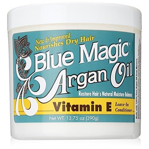 BLUE MAGIC Argan Oil & Vitamin-e Leave-in Conditioner 13.75 Oz, Blue (BLMARG)