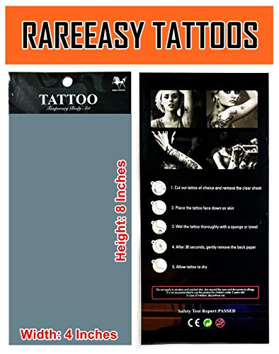 Temporary Tattoo Sheets - Flowers & Roses for Men & Women