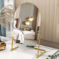 Portable Gold Vanity Mirror with 360° Rotation - Large Makeup Mirror