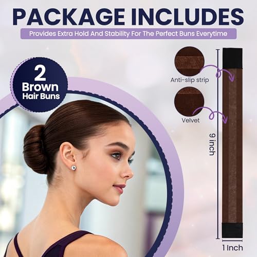 Andlane French Hair Bun Maker - Pack of 2 Brown