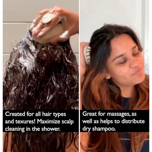Cricket Scalp Massage and Shampoo Brush, Scalp Care, Scrub, Exfoliate, at Home, Salon, Beige