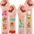 100 PCS Hawaiian Tropical Temporary Tattoos - 10 Sheets