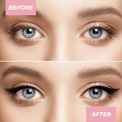 MCoBeauty - Crayon Liner and Smudge Brush - Dual-Ended Black Eyeliner Pencil with Built-In Smudging Tool - Creamy Formula for Precise or Smoky Eye Looks - Stocking Stuffers