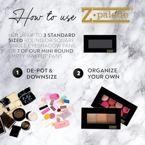 Mini Magnetic Makeup Palette with Clear Window - Black, Portable