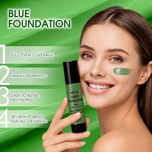 Green Face Body Paint Liquid Foundation - Halloween Witch Makeup