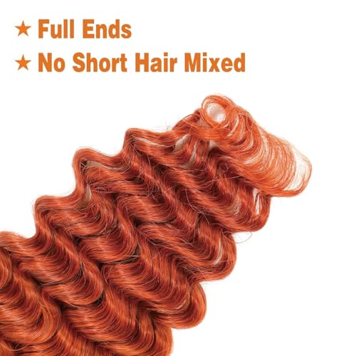 DiexrLamx B-Ginger-350 22 Inch Curly Braiding Hair Extensions for Women