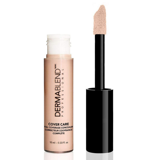 Dermablend Cover Care Concealer, Full Coverage Concealer Makeup and Corrector for Under Eye Dark Circles, Acne & Blemishes, 24-Hr Hydration, Matte Finish, XL Applicator